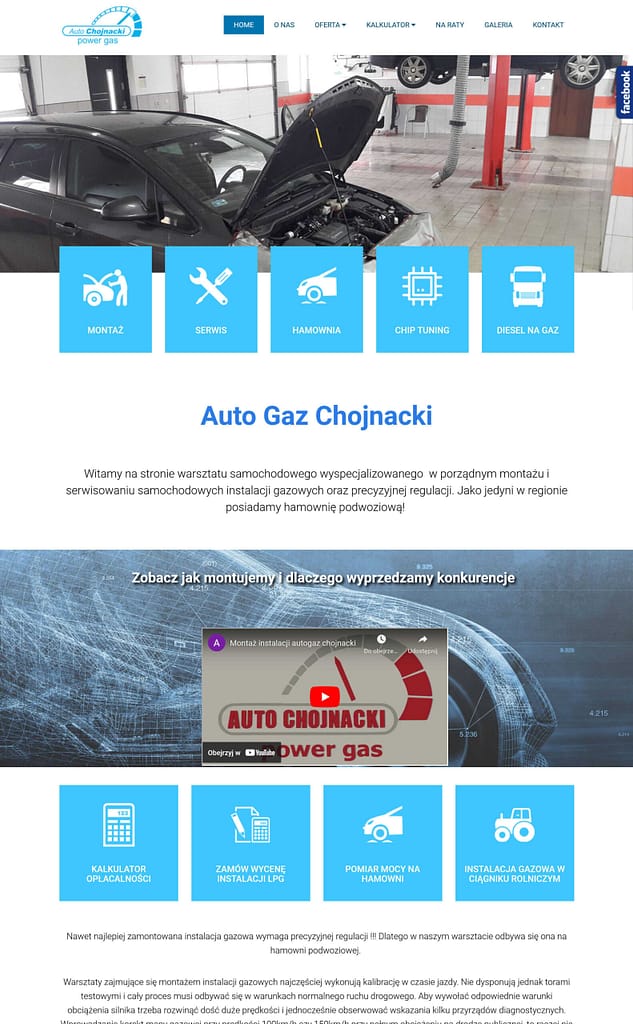 Strona internetowa Auto Gaz Chojnacki