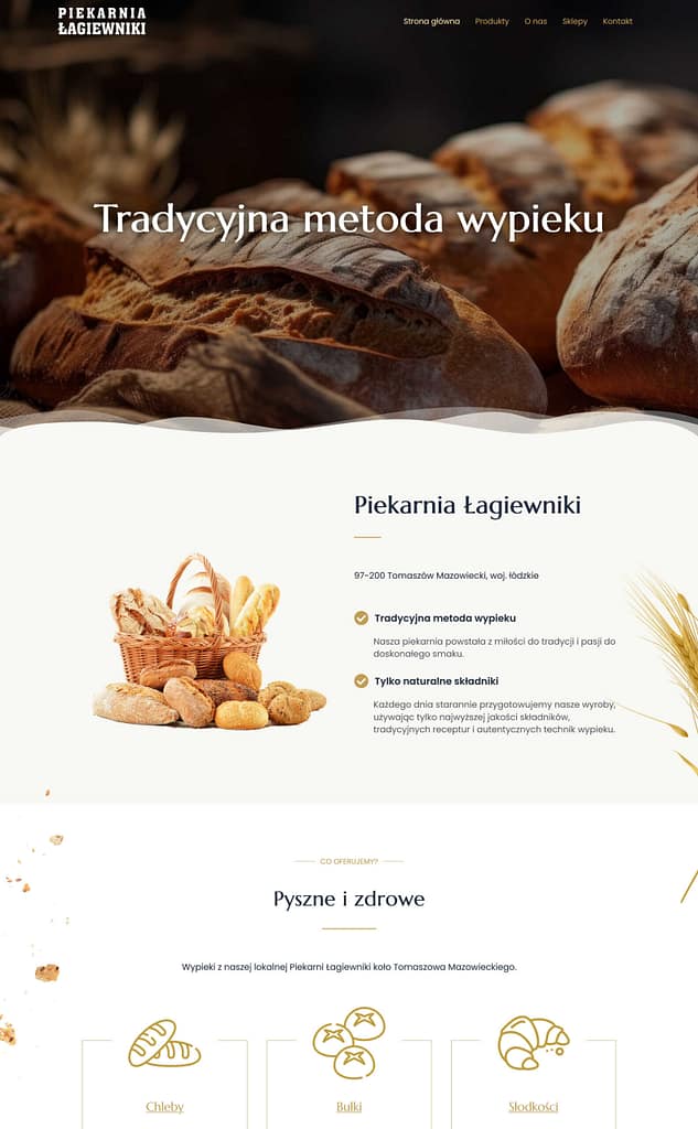 Strona internetowa piekarni